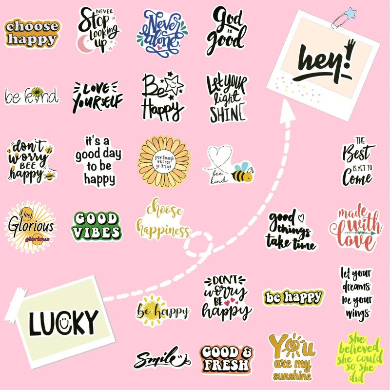 CoCube+ 100pcs Inspirational Stickers Vision Board Supplies  Reward Motivational Stickers for Teens Adults Students Teachers Planners Employees  Positive Sticker for Water Bottles  Scrapbook  Journal - Image 4